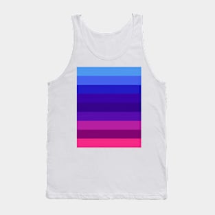 Vibrant blue purple stripe watercolor artwork Tank Top